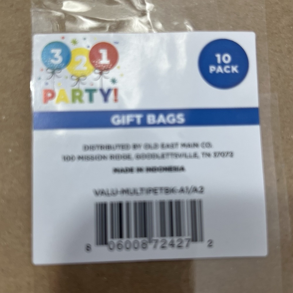 3 2 1 Party Brown Kraft Paper Gift Bags with Handles 10 Pack x3 30 Total - Picture 3 of 4